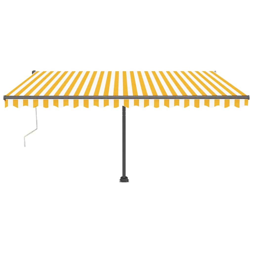 Tenda Automatica con Sensore Vento LED 400x300 cm Gialla Bianca