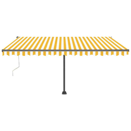 Tenda Automatica con Sensore Vento LED 400x300 cm Gialla Bianca