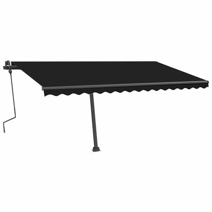 Tenda da Sole Retrattile Manuale con LED 450x300 cm Antracite