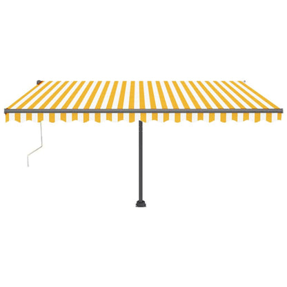 Tenda da Sole Autoportante Automatica 450x300 cm Gialla Bianca