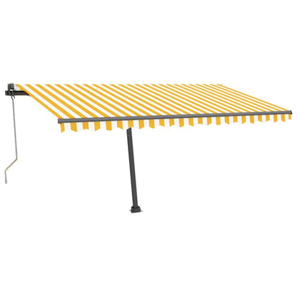 Tenda da Sole Autoportante Automatica 450x300 cm Gialla Bianca