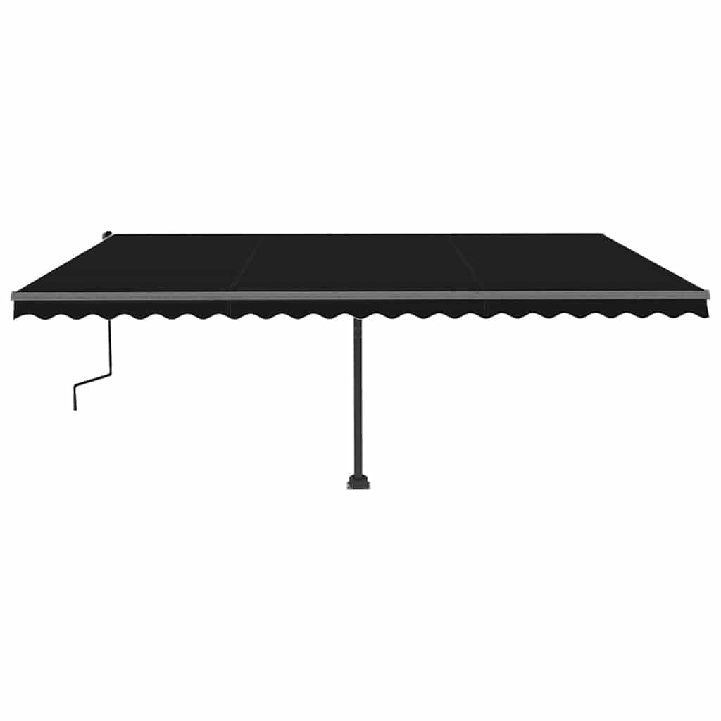 Tenda da Sole Retrattile Manuale con LED 500x300 cm Antracite