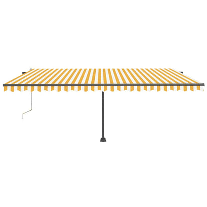 Tenda da Sole Autoportante Automatica 500x300 cm Gialla Bianca