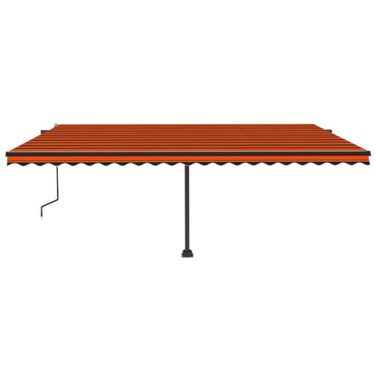 Tenda Retrattile Automatica 500x300 cm Arancione e Marrone