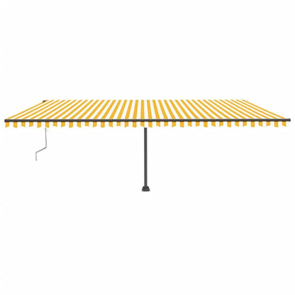 Tenda da Sole Autoportante Automatica 600x300 cm Gialla Bianca
