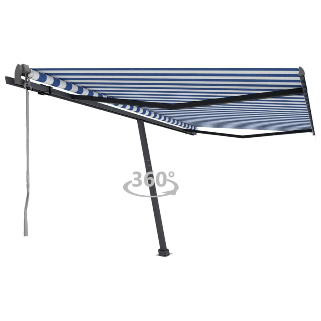 Tenda Retrattile Automatica con Palo 400x350 cm Arancio Marrone