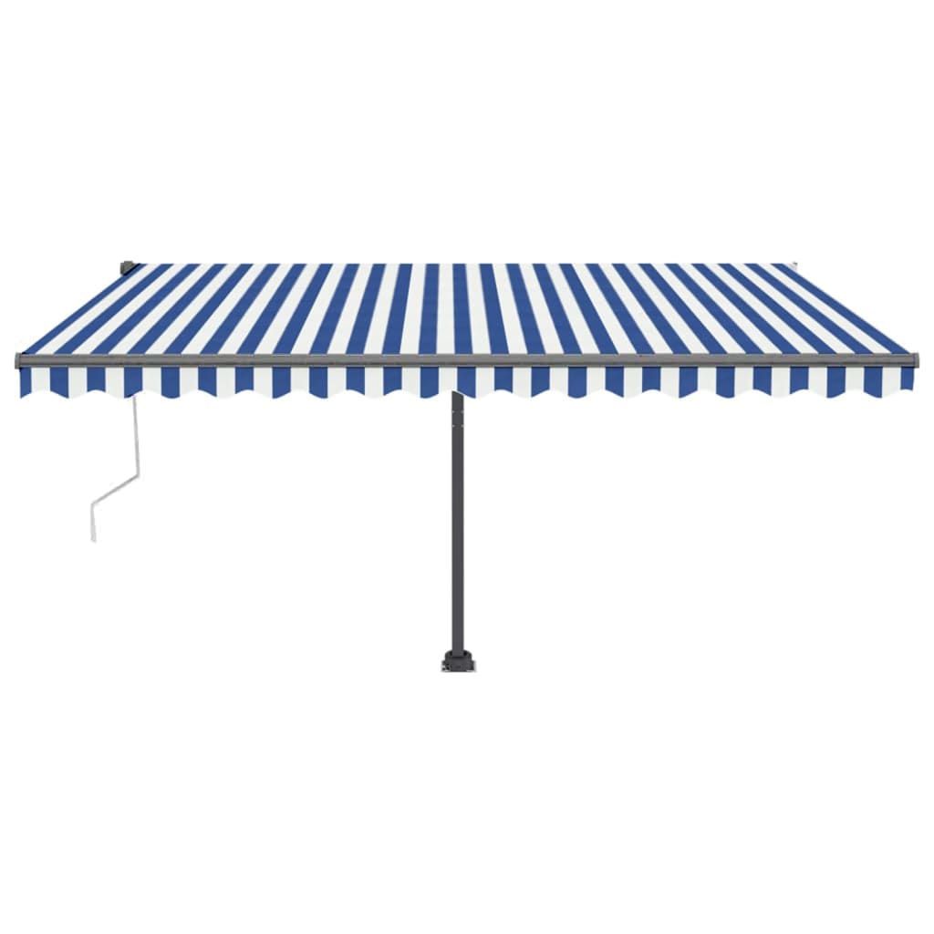 Tenda Retrattile Automatica con Palo 400x350 cm Arancio Marrone
