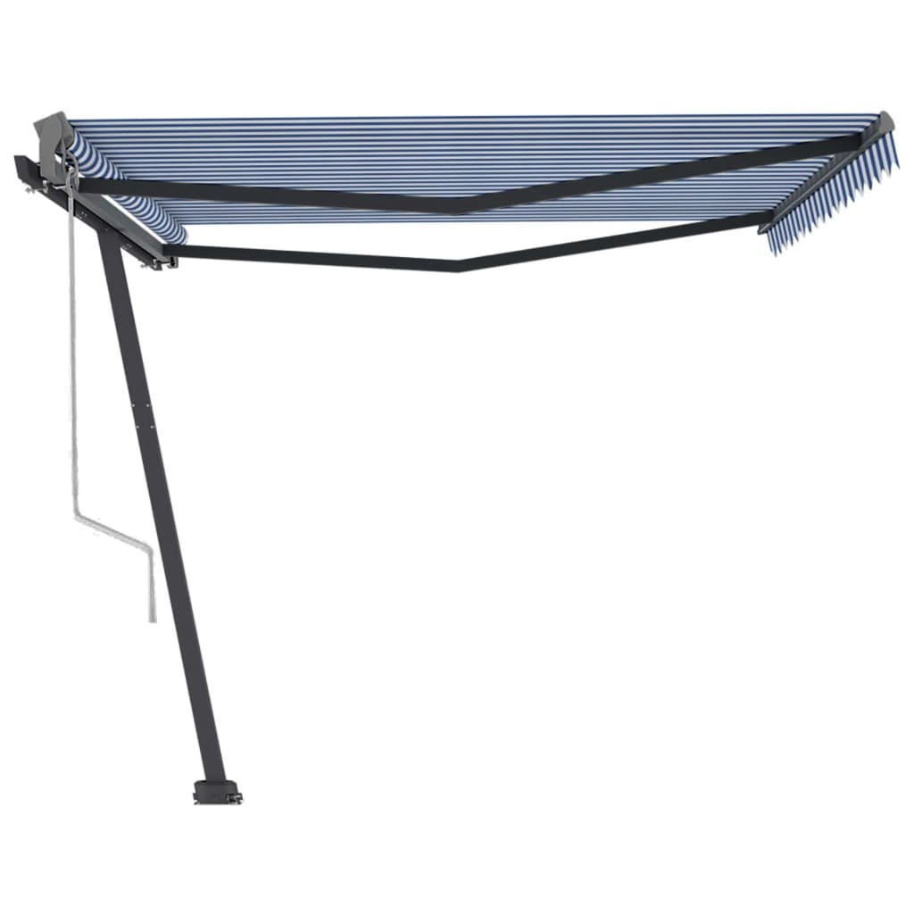 Tenda Retrattile Automatica con Palo 400x350 cm Arancio Marrone