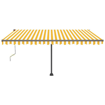 Tenda da Sole Autoportante Automatica 400x350 cm Gialla Bianca