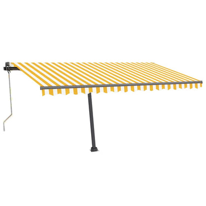 Tenda da Sole Autoportante Automatica 400x350 cm Gialla Bianca