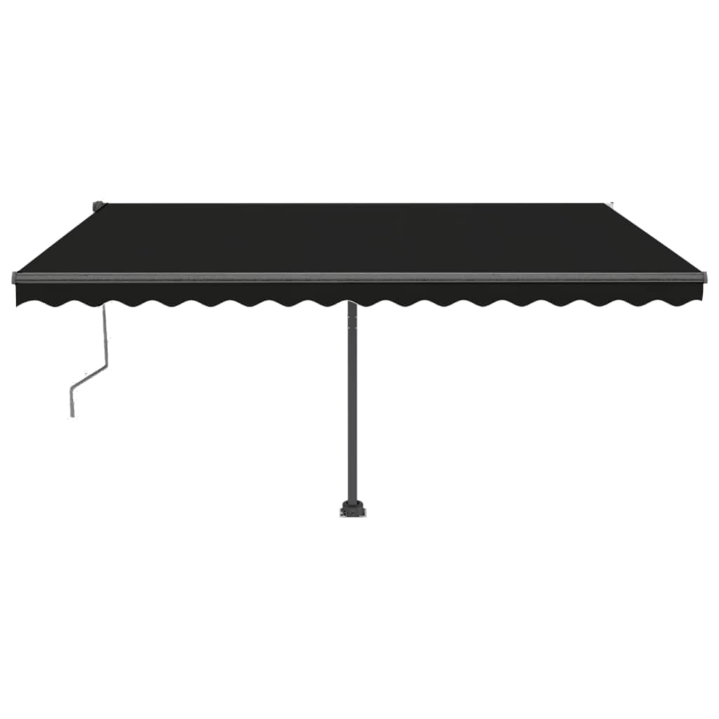 Tenda Sole Retrattile Automatica con Palo 400x350 cm Antracite