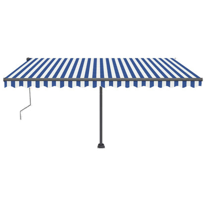 Tenda Retrattile Automatica con Palo 450x350 cm Arancio Marrone