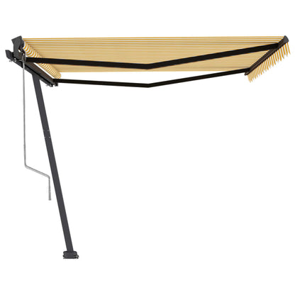 Tenda da Sole Autoportante Automatica 450x350 cm Gialla Bianca