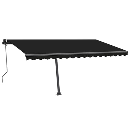 Tenda Sole Retrattile Automatica con Palo 450x350 cm Antracite