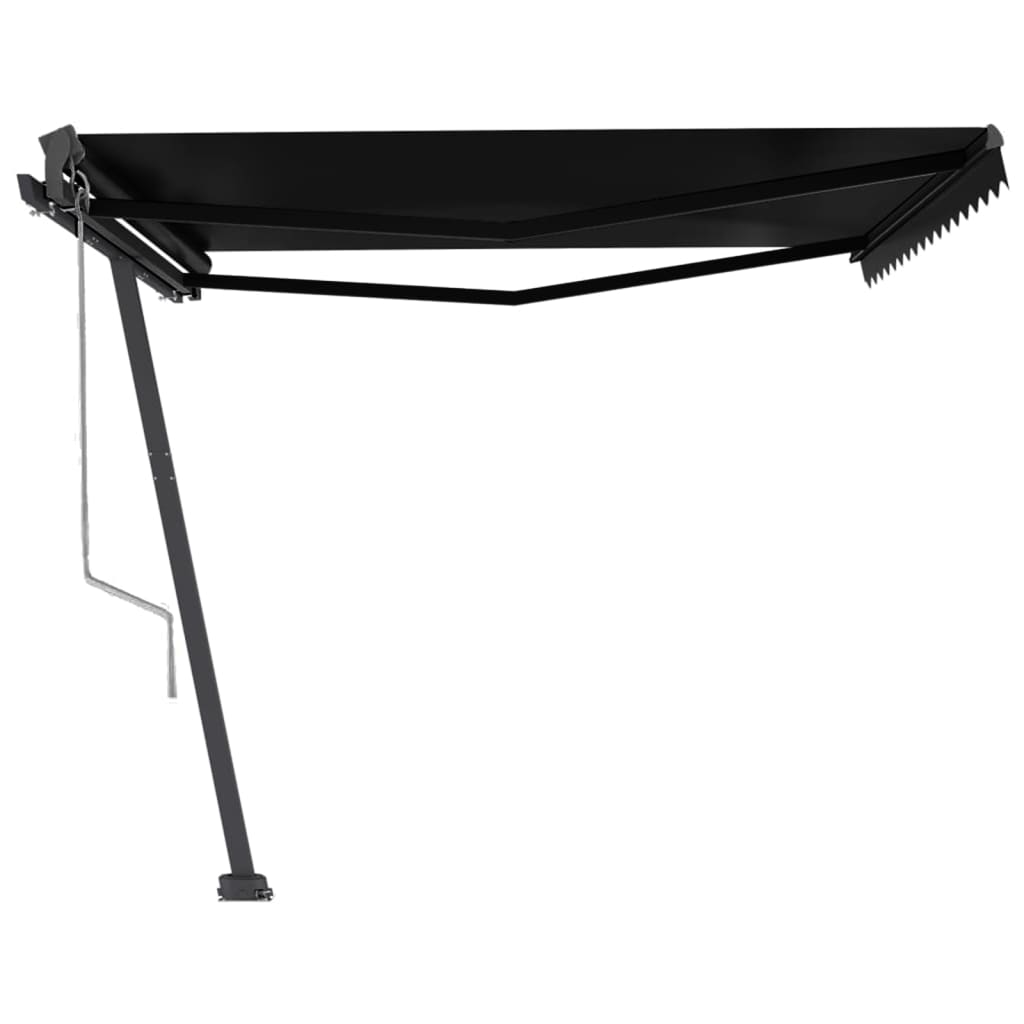 Tenda Sole Retrattile Automatica con Palo 450x350 cm Antracite