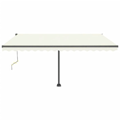 Tenda Automatica con Sensore Vento e LED 450x350 cm Crema