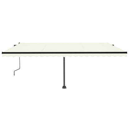 Tenda Automatica con Sensore Vento e LED 500x350 cm Crema