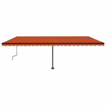 Tenda da Sole Autoportante Manuale 600x350cm Arancione/Marrone