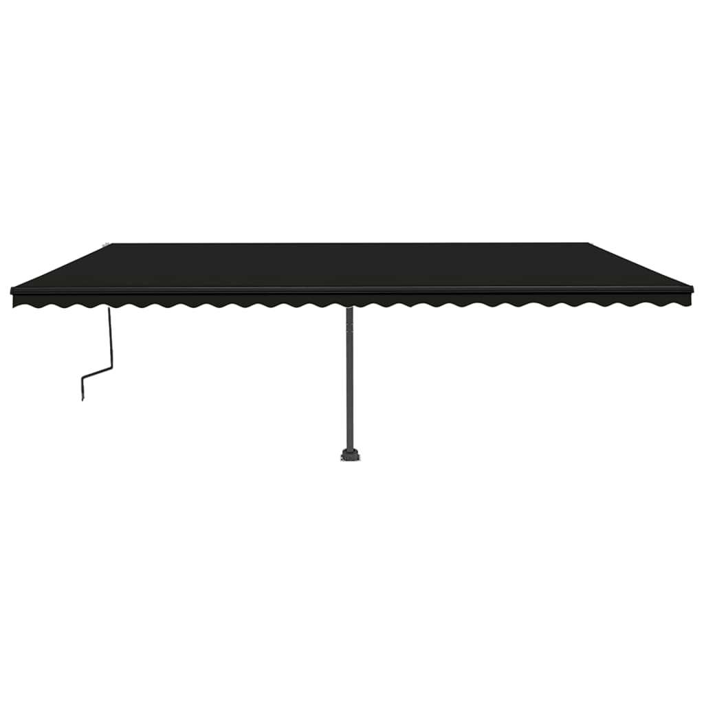 Tenda da Sole Retrattile Manuale con LED 600x350 cm Antracite