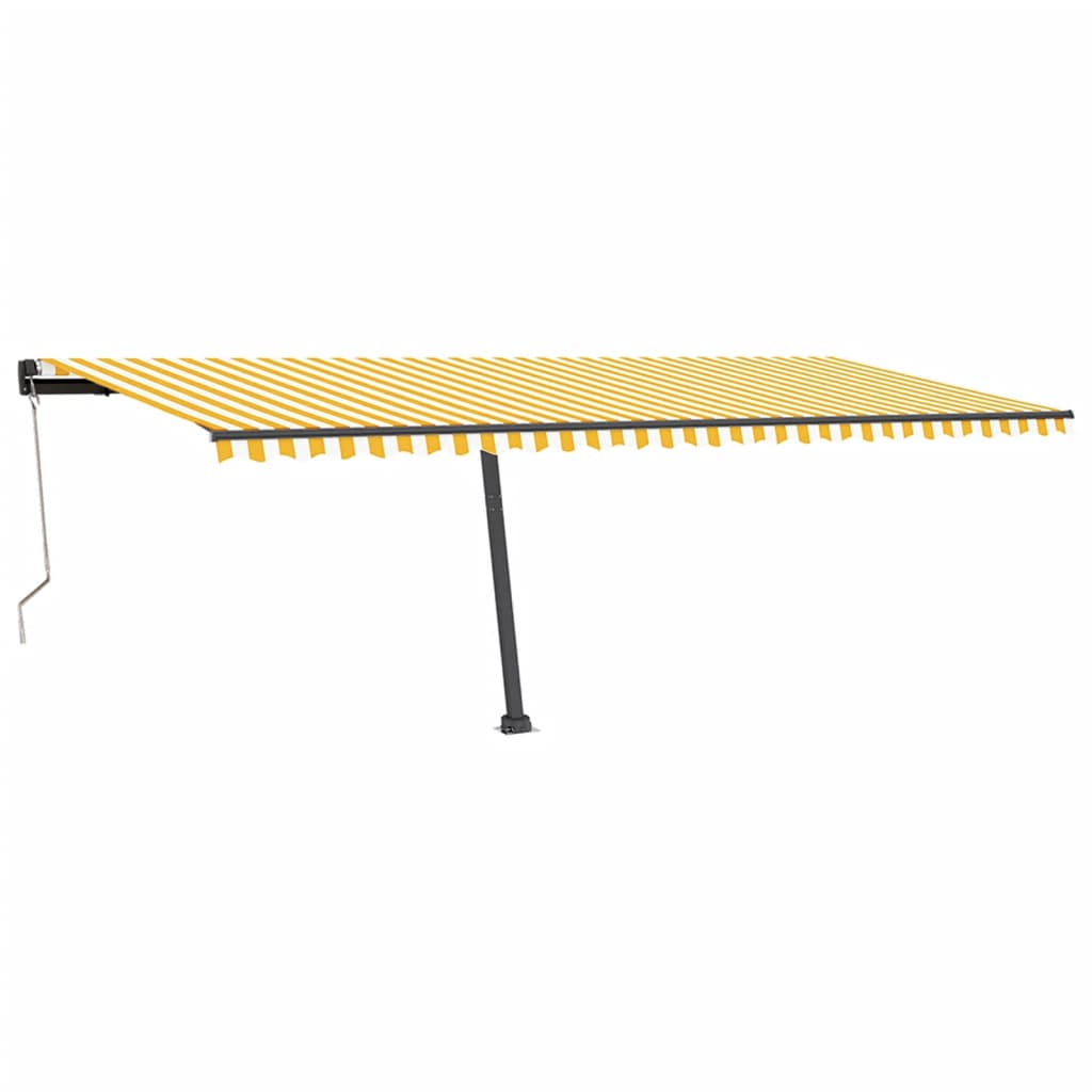 Tenda da Sole Autoportante Automatica 600x350 cm Gialla Bianca