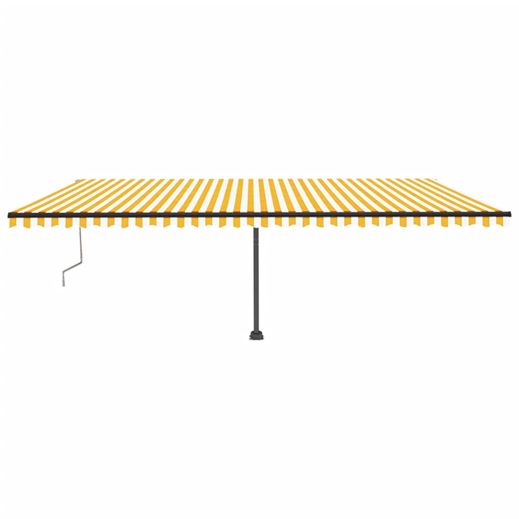 Tenda da Sole Autoportante Automatica 600x350 cm Gialla Bianca