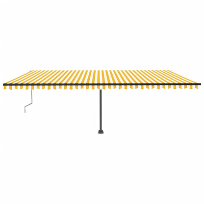 Tenda da Sole Autoportante Automatica 600x350 cm Gialla Bianca