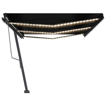Tenda Automatica con Sensore Vento e LED 600x350 cm Antracite