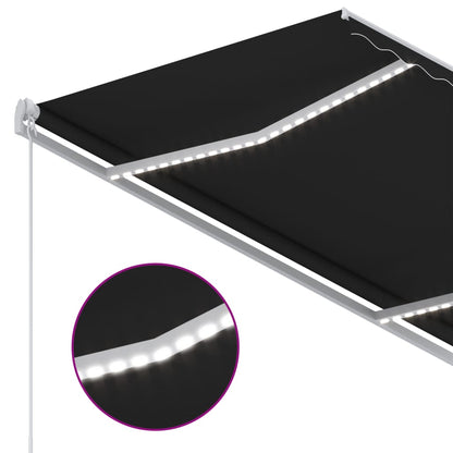Tenda Automatica con Sensore Vento e LED 3x2,5 m Antracite