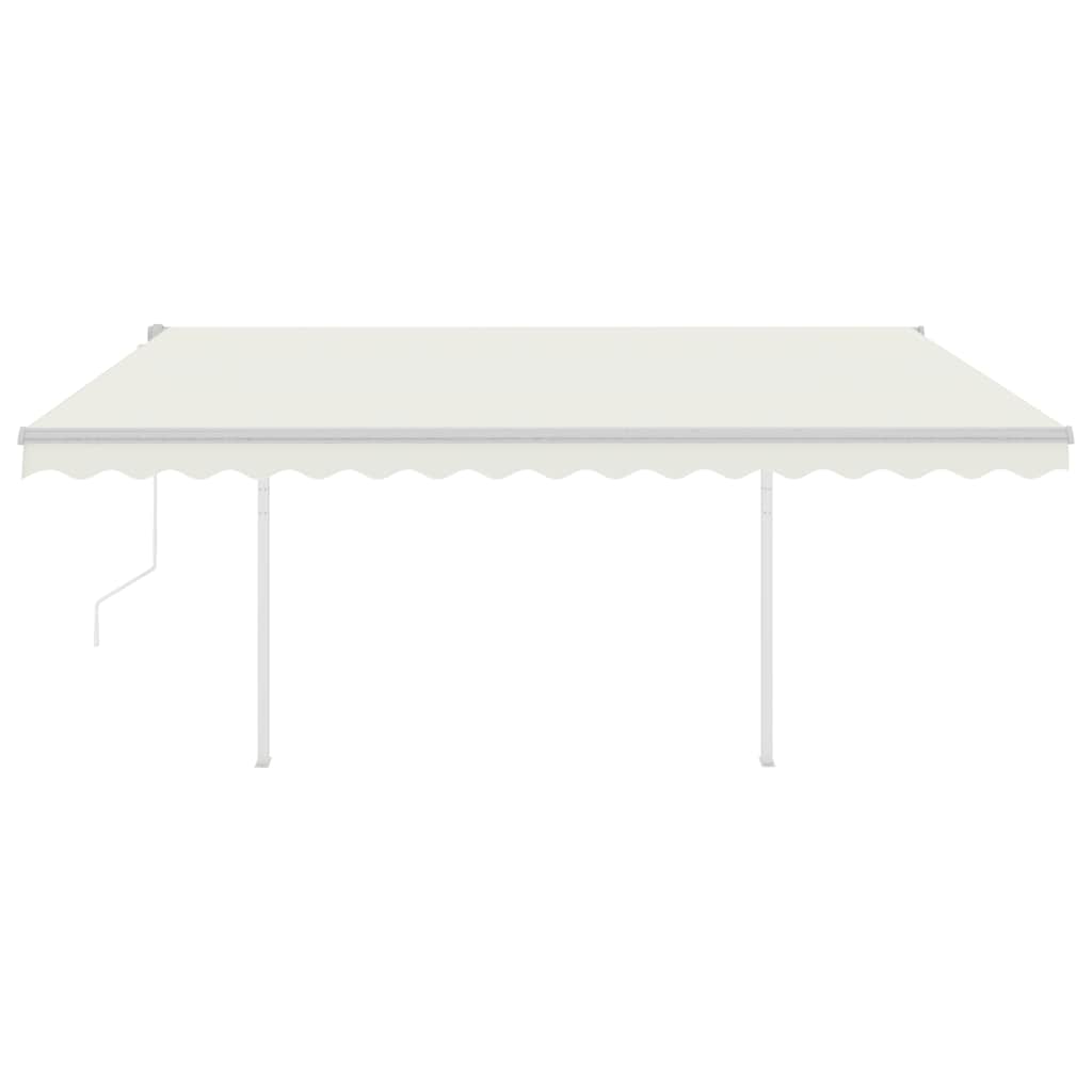 Tenda da Sole Retrattile Automatica con Pali 4x3 m Crema
