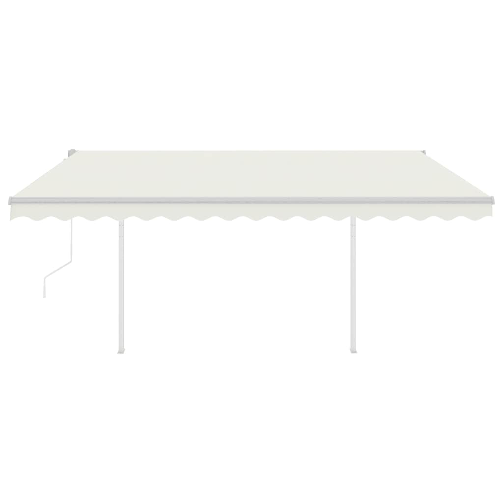 Tenda Automatica con Sensore Vento e LED 4x3 m Crema