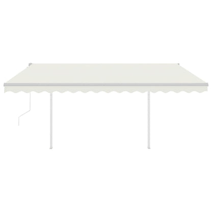 Tenda Automatica con Sensore Vento e LED 4x3 m Crema