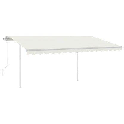 Tenda Automatica con Sensore Vento e LED 4x3 m Crema