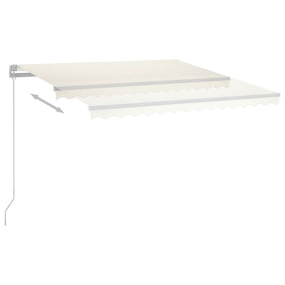 Tenda Automatica con Sensore Vento e LED 4x3 m Crema