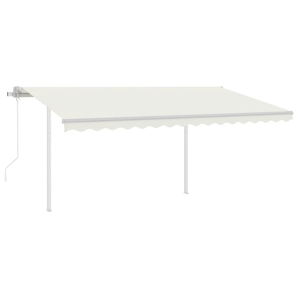 Tenda Automatica con Sensore Vento e LED 4x3,5 m Crema