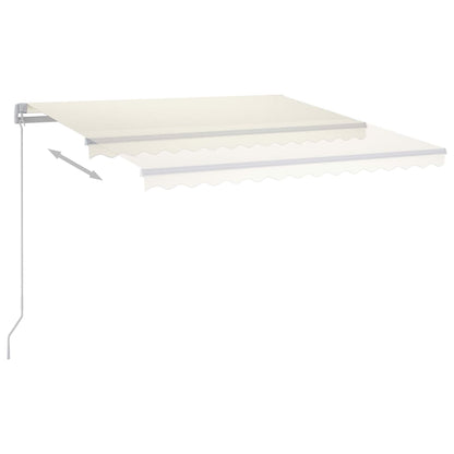 Tenda Automatica con Sensore Vento e LED 4x3,5 m Crema