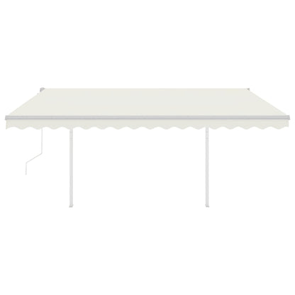 Tenda Automatica con Sensore Vento e LED 4x3,5 m Crema