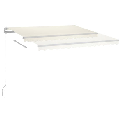 Tenda Automatica con Sensore Vento e LED 4,5x3,5 m Crema
