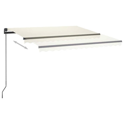 Tenda da Sole Automatica con Sensore Vento e LED 3x2,5 m Crema