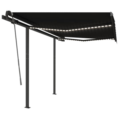 Tenda da Sole Automatica Sensore Vento e LED 3x2,5 m Antracite