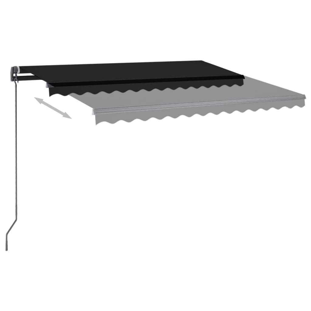 Tenda da Sole Automatica Sensore Vento e LED 3x2,5 m Antracite