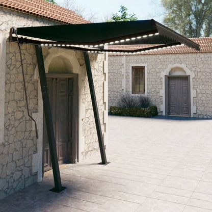 Tenda da Sole Automatica Sensore Vento e LED 3x2,5 m Antracite