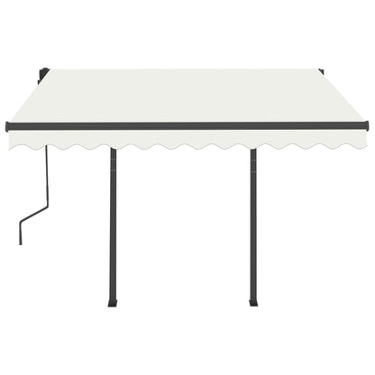 Tenda da Sole Automatica Sensore Vento e LED 3,5x2,5 cm Crema