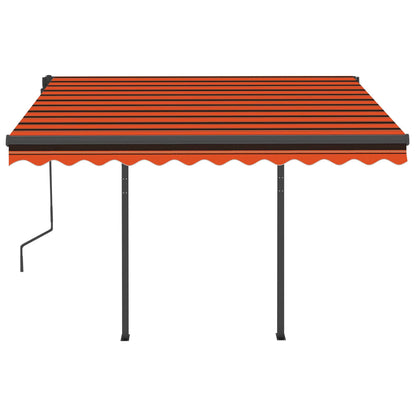 Tenda Automatica Sensore Vento LED 3,5x2,5m Arancio Marrone