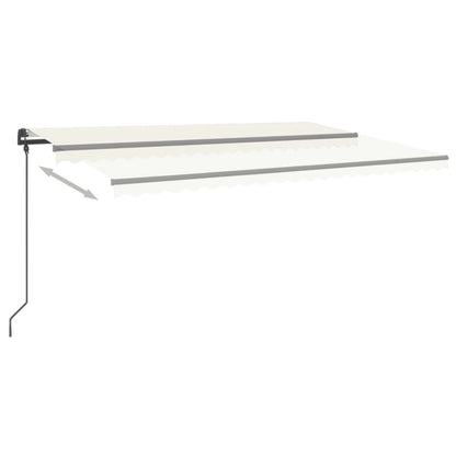 Tenda Automatica con Sensore Vento e LED 5x3 m Crema