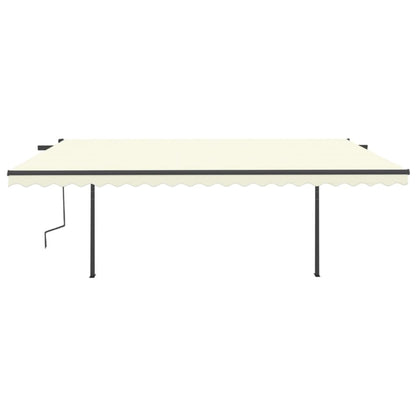 Tenda Automatica con Sensore Vento e LED 5x3 m Crema