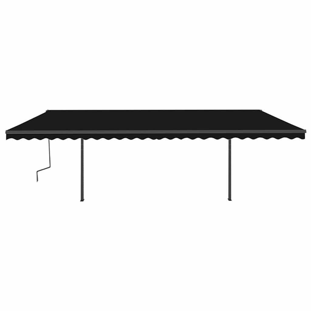 Tenda da Sole Retrattile Manuale con LED 6x3 m Antracite