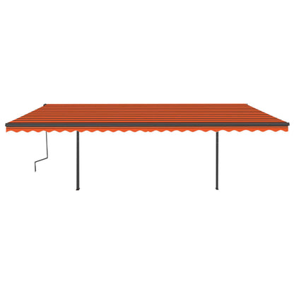 Tenda Automatica con Sensore Vento e LED 6x3 m Arancio Marrone