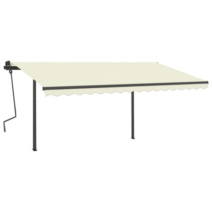 Tenda Automatica con Sensore Vento e LED 4x3,5 m Crema