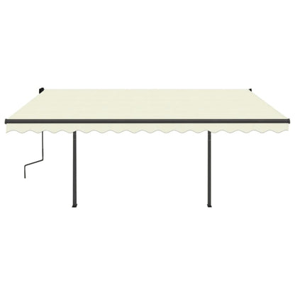 Tenda Automatica con Sensore Vento e LED 4x3,5 m Crema