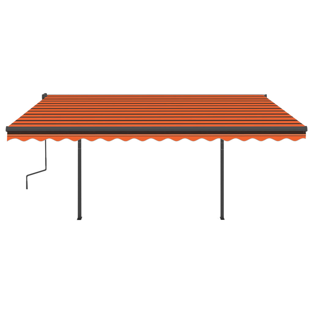 Tenda Automatica con Sensore Vento e LED 4x3,5m Arancio Marrone